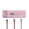 ZOLA - set of professional brushes for coloring eyebrows MAGIC BROW BRUSHES light pink - סט מברשות מקצועיות לצביעת גבות