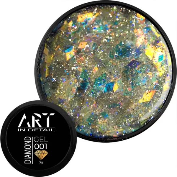 Гель із блискітками ART Diamond Gel №001, 5 г