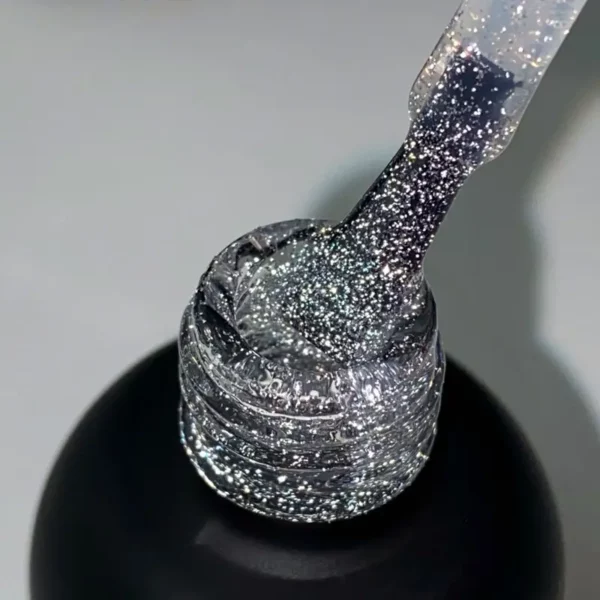 ART Flash Top Silver - срібний світловідбиваючий топ БЕЗ липкого шару, 10 мл - Image 2