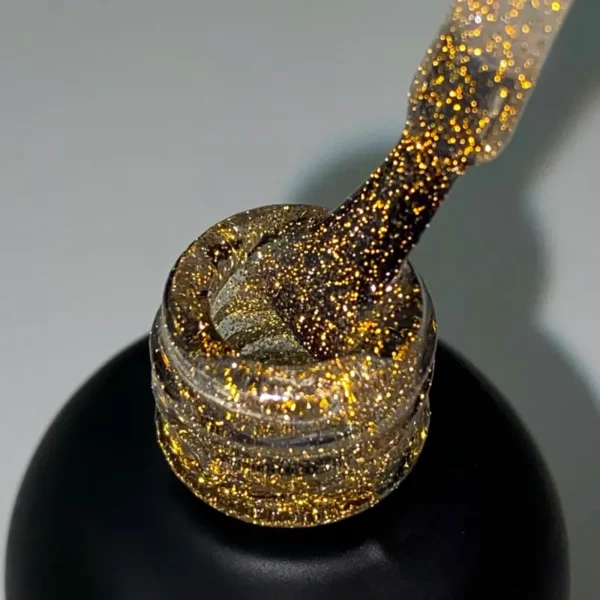 ART Flash Top Gold - золотий світловідбивний топ БЕЗ липкого шару, 10 мл - Image 2