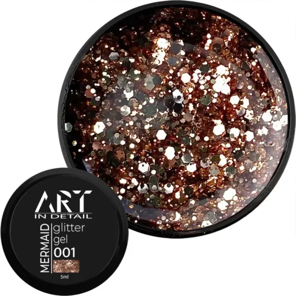 Гель із блискітками ART Mermaid Glitter Gel №001, 5 мл