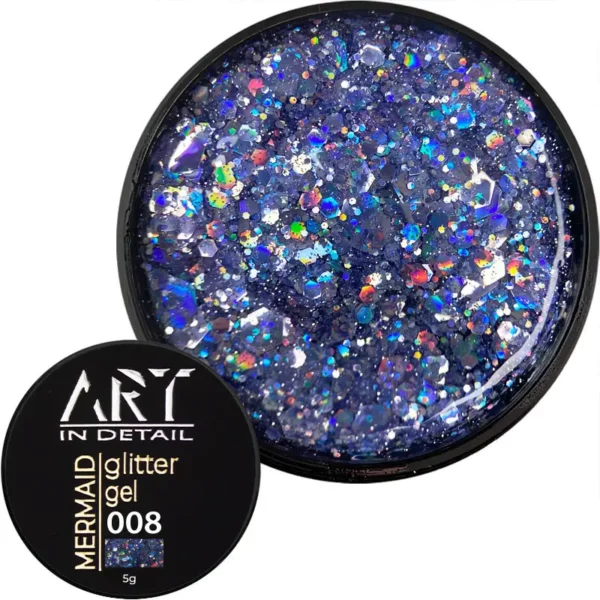 Гель із блискітками ART Mermaid Glitter Gel №008, 5 мл