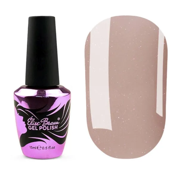 Elise braun - Liquid poly gel no. 008 body nude with shimmer bottel 15 ml - 008 - ג'ל בנייה פוליג'ל נוזלי בבקבוק 15 מל