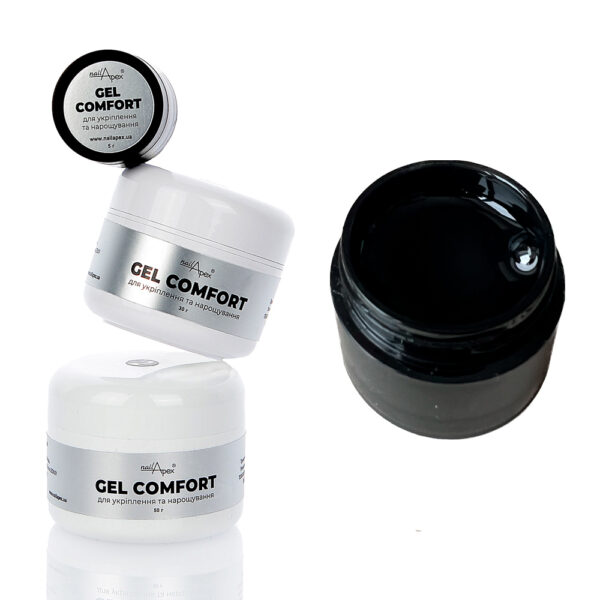 nailApex - Gel without shaving COMFORT GEL #1 transparent, 30g - 01 - ג'ל בנייה קומפורט 30 גרם שקוף