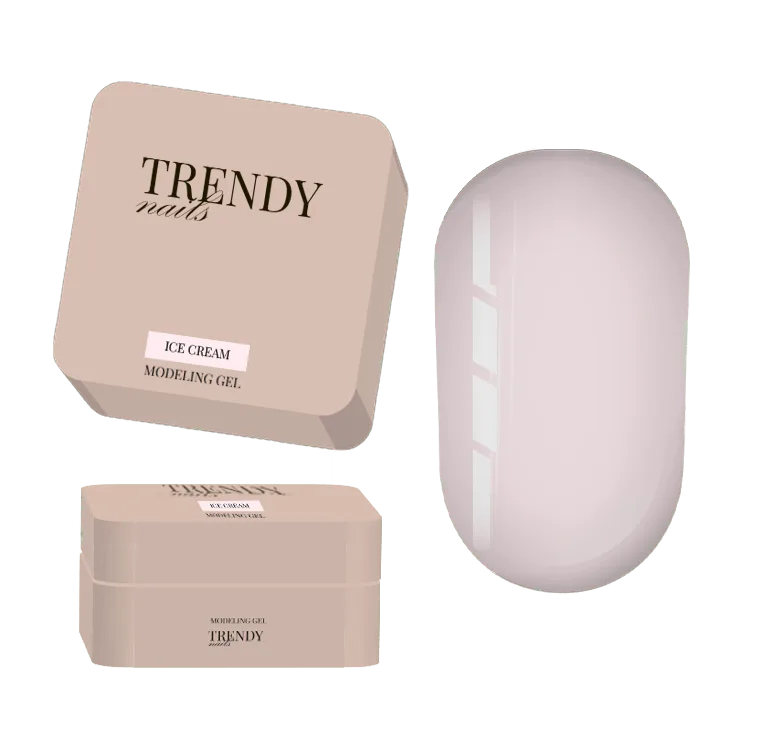 TRENDY - Modeling Gel Ice Cream 30 g - ג'ל בנייה מודלינג 30 מל צבע ורוד חלבי