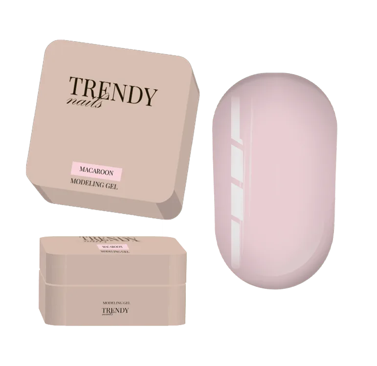TRENDY - Modeling Gel Macaroon light 30 g - ג'ל בנייה מודלינג 30 מל צבע חלבי פודרה