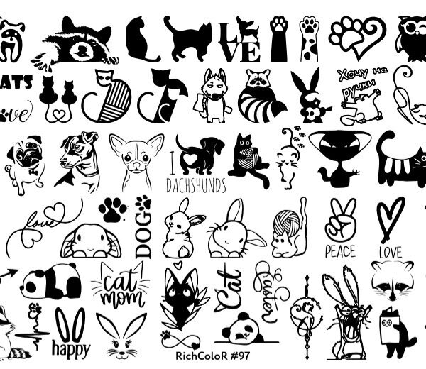 Stamping Nail Art Plate RichColor 097