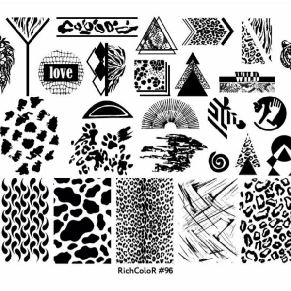 Stamping Nail Art Plate RichColor 096