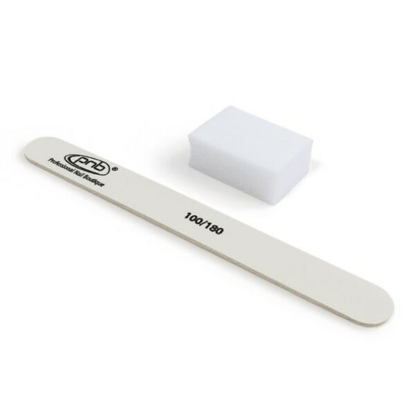 PNB disposable manicure set - סט למניקור מיני משייף 100/180 + מיני באפר 100