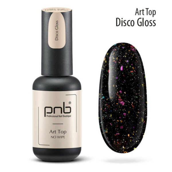 PNB - Art Top, Disco Gloss, No wipe, 8 ml - טופ ארט דיסקו גלוס ללא נטרול