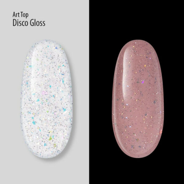 PNB - Art Top, Disco Gloss, No wipe, 8 ml - טופ ארט דיסקו גלוס ללא נטרול - Image 2