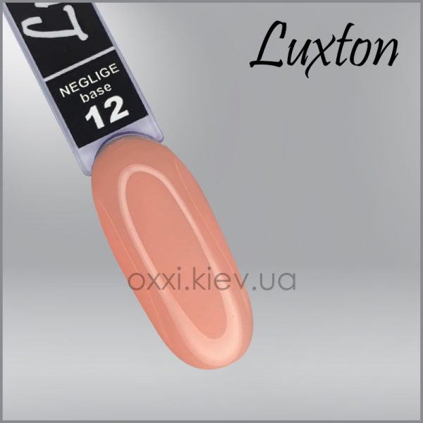 LUXTON - CAMOUFLAGE BASE NEGLIGE. peach beige No, 12, 30 ML - בייס כאבר ניגליג 30 מל אפרסק בז' - מס, 12 - Image 2
