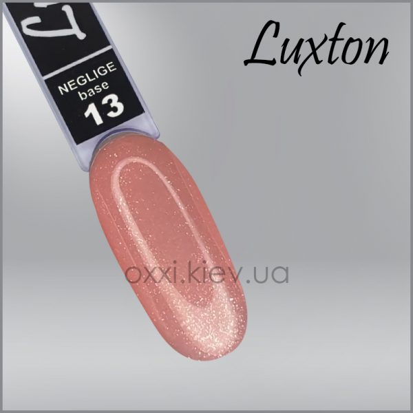 LUXTON - CAMOUFLAGE BASE NEGLIGE. flesh-pink with shimmer No, 13, 30 ML - בייס כאבר ניגליג 30 מל ורוד בשר עם שימר - מס, 13 - Image 2