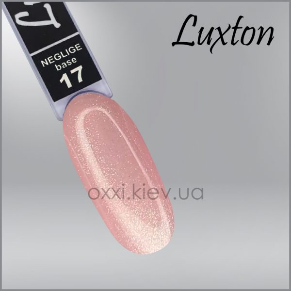 LUXTON - CAMOUFLAGE BASE NEGLIGE. pastel pink with shimmer No, 17, 10ML - בייס כאבר ניגליג 10 מל ורוד פסטל עם שימר - מס, 17 - Image 2