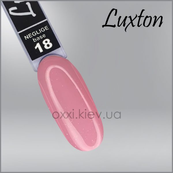 LUXTON - CAMOUFLAGE BASE NEGLIGE. warm pink with shimmer No, 18, 30ML - בייס כאבר ניגליג 30 מל ורוד חם שימר - מס, 18 - Image 2