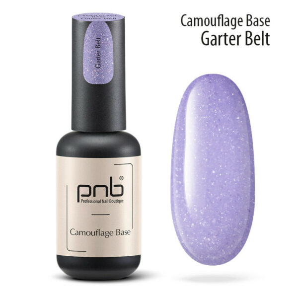 PNB - Camouflage rubber base Garter Belt, 8 ml, soft purple - בייס כאבר 8 מל סגול רך