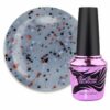 Elise Braun - COVER BASE NO. 29 gray with black. white and shiny terracotta flakes 10ML  -  כאבר בייס מס ,29