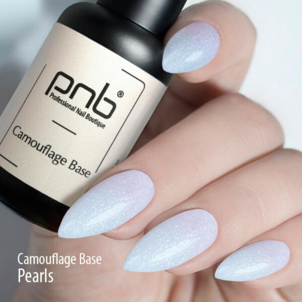 PNB - Camouflage rubber base Pearls PNB, 8 ml, milky - בייס כאבר 8 מל חלבי - Image 2