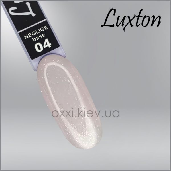 LUXTON - CAMOUFLAGE BASE NEGLIGE. light pink with shimmer No, 4, 03 ML - בייס כאבר ניגליג 30 מל ורוד בהיר שימר - מס, 04 - Image 2