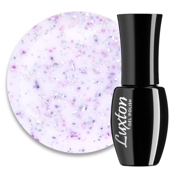LUXTON - CAMOUFLAGE ROKS BASE milky with a mix of glitter and silver mica. white and lilac colors No. 4, 10ML - בייס כאבר רוקס 10 מל מס, 04