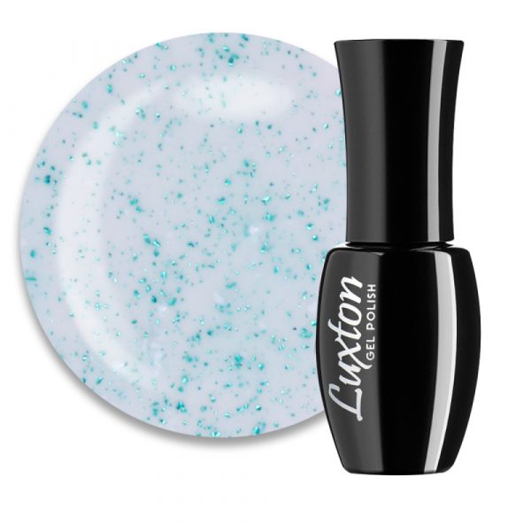 LUXTON - CAMOUFLAGE ROKS BASE delicate mint with sparkles and mica of turquoise and white colors No. 8, 10ML - בייס כאבר רוקס 10 מל מס, 08