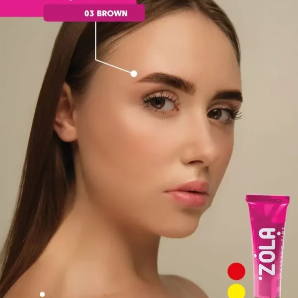 ZOLA - Brow Tint, sashet 5 ml 03 Brown - צבע טינט לגבות 5 מל שקית צבע - חום 03 - Image 2