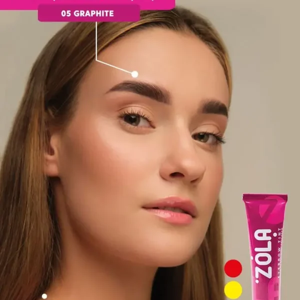ZOLA - Фарба для брів в саше з колагеном Eyebrow Tint With Collagen 05 Graphite 5ml - Image 2