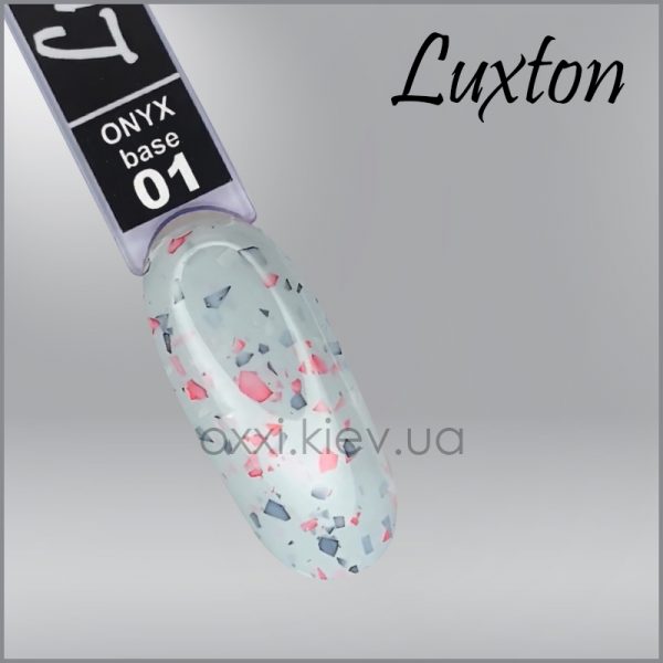 LUXTON - BASE ONYX. gray with red-gray undertones. No. 1, 10ML - בייס כאבר אוניקס 10 מל אפור עם גוונים אדומים-אפורים - מס' 01 - Image 2
