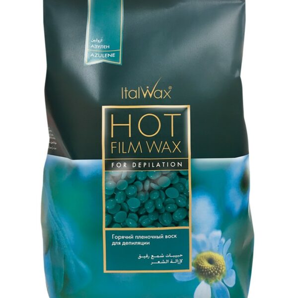 Italwax - Hot wax in granules - Azulene, 500 g. - איטלווקס שעווה חמה בגרגירים - אזולן, 500 גרם.