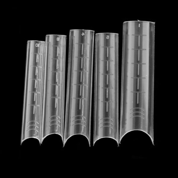 GF - ARCHED REUSABLE MOLDS FOR MODELING NAILS, 120 PCS - תבניות צורת קשת לבניית ציפורניים פוליג'ל /אקריג'ל 120 יחידות - Image 2