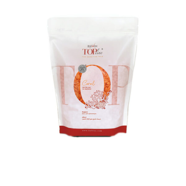 Italwax - Hot wax in granules TOP FORMULA - Coral, 750 g. - שעווה חמה בגרגירים פורמולה טובה ביותר - אלמוג, 750 גרם