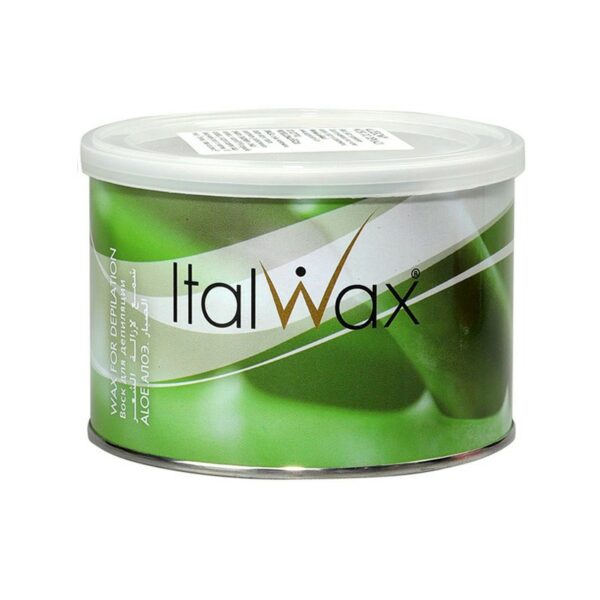 Italwax - Warm wax in a jar Italwax - Aloe, 400 g - שעווה חמה בצנצנת איטלווקס - אלוורה, 400 גרם