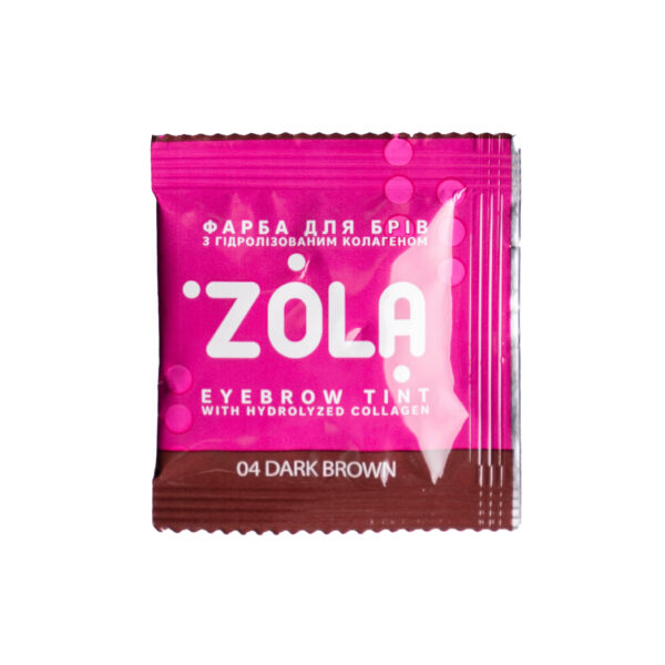 ZOLA - Brow Tint, sashet 5 ml 04 Dark Brown - צבע טינט לגבות 5 מל שקית צבע - חום כהה 04