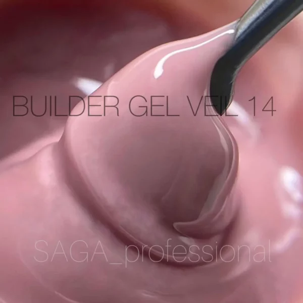 SAGA - Гель для нарощування Builder Gel Veil 15 мл №14 - Image 4