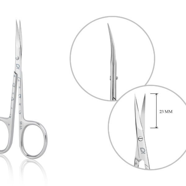 RAIZ - PROFESSIONAL CUTICLE SCISSORS RICH FORM 1 SIZE L - SR-1-L - מספריים מקצועיות ריץ' לעור - Image 3
