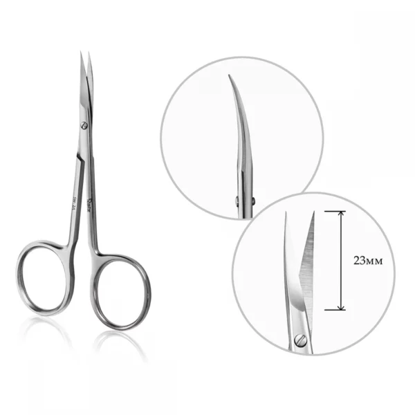 RAIZ - PROFESSIONAL CUTICLE SCISSORS WORK FORM 2 SIZE L - SW-2-L - מספריים מקצועיות לעור - Image 2