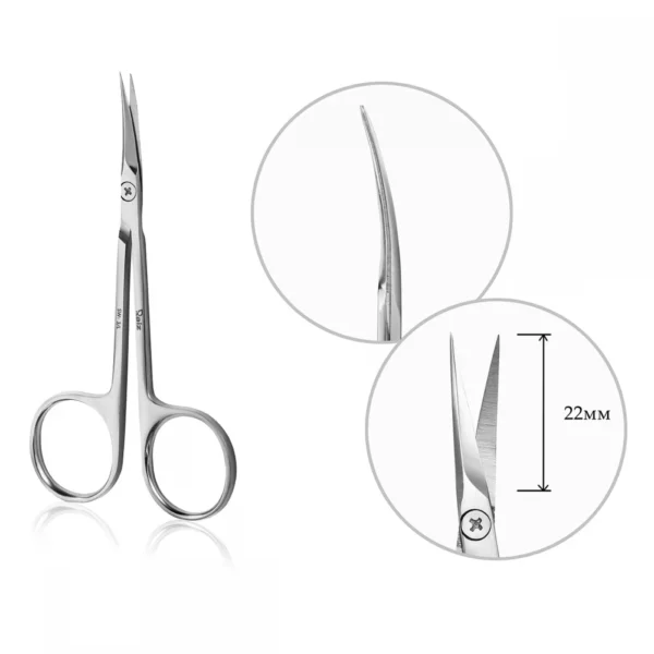 RAIZ - PROFESSIONAL CUTICLE SCISSORS WORK FORM 3 SIZE L - SW-3-L - מספריים מקצועיות לעור - Image 2