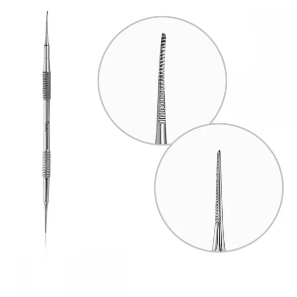 RAIZ - PEDICURE SHOVEL WORK FORM 9 (A THIN STRAIGHT FILE AND A FILE WITH A BENT END) - 9 - קיט עבודה לפדיקור 9 (קובץ דק ישר וקובץ עם קצה כפוף) - Image 2