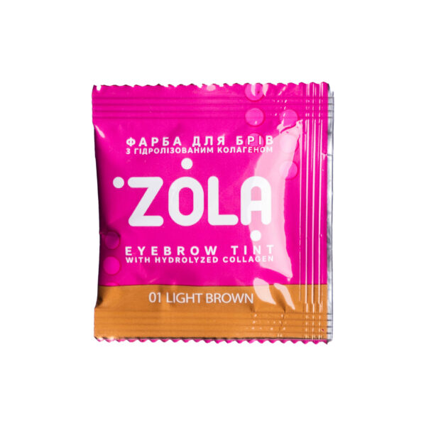 ZOLA - Zola Brow Tint, sashet 5 ml 01 Light Brown - צבע טינט לגבות 5 מל שקית צבע - חום בהיר