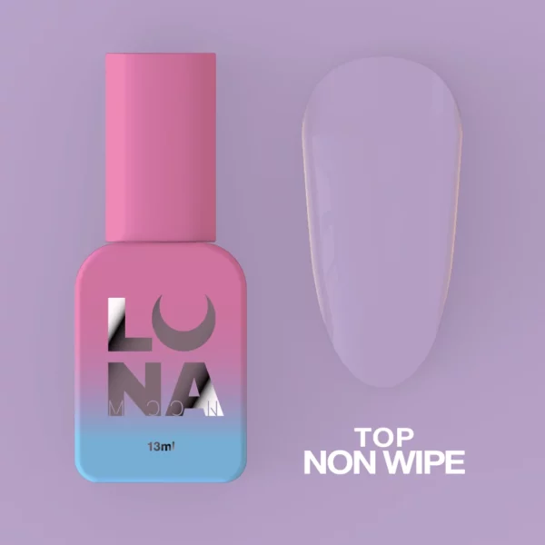 LUNA MOON - Топ для гель-лаку без липкого шару Top Non Wipe 13ml