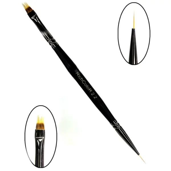 RICHCOLOR - DOUBLE-SIDED BRUSH RICHCOLOR 2.2 - מכחול דו צדדי ציור ואומברה 2.2