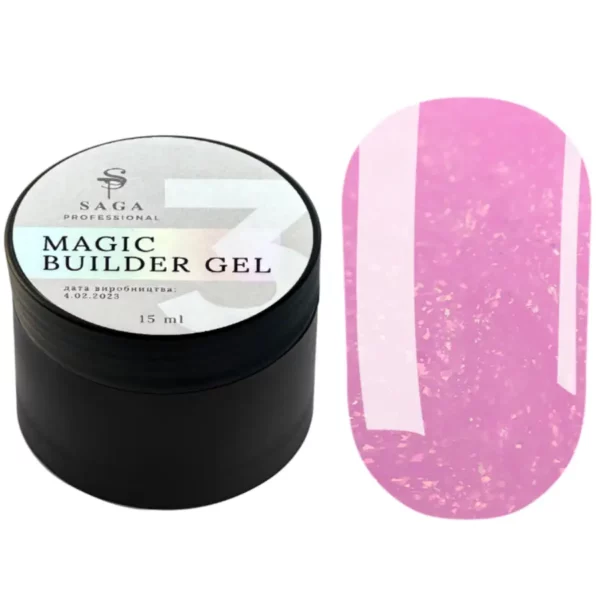 SAGA - Гель камуфлюючий Builder Gel Magic, 15 мл №03