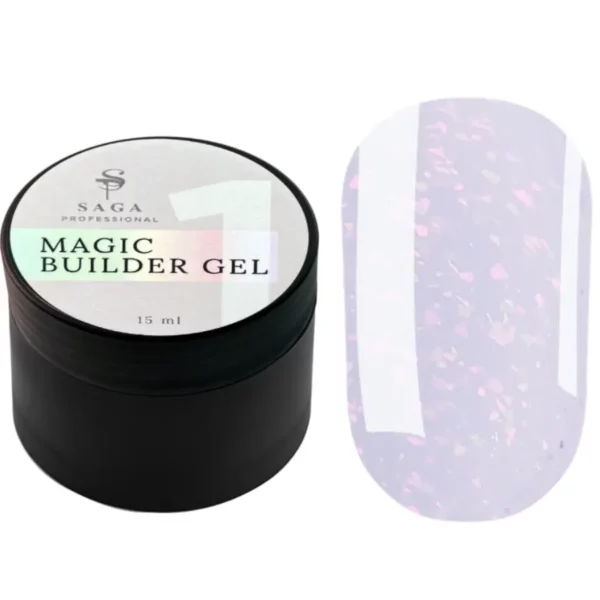 SAGA - Гель камуфлюючий Builder Gel Magic, 15 мл №01