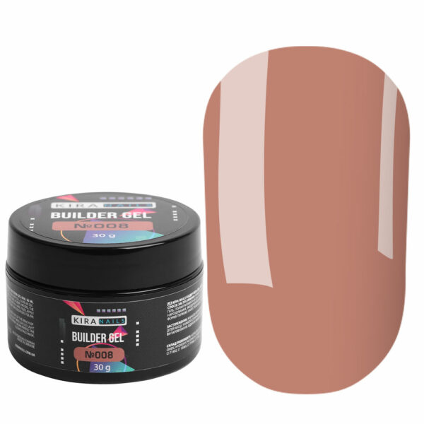 Kira Nails - Builder Gel 008, 30 g - ג'ל בנייה בילדר ג'ל 30 גרם - 008