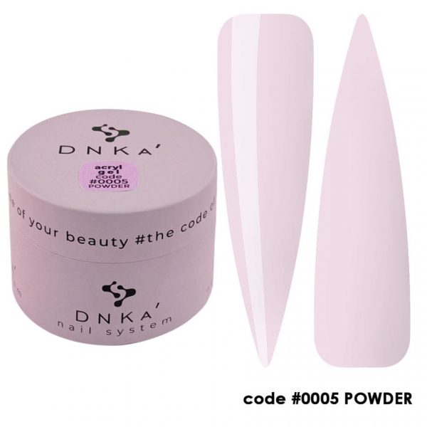 DNKA - Гель для нігтів Аcryl Gel 0005 Powder, 30 мл