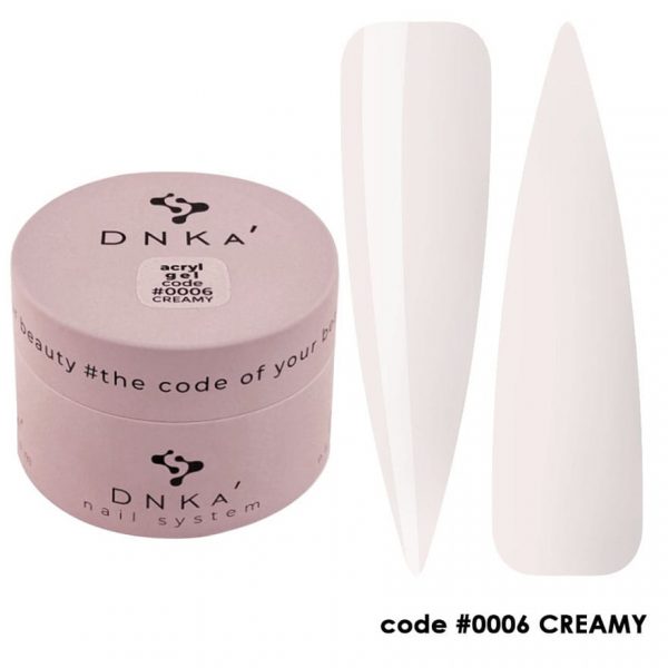DNKA - Гель для нігтів Аcryl Gel 0006 Creamy, 30 мл