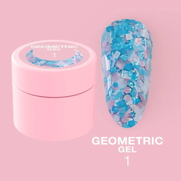 LUNA MOON - Блискітки для нігтів Geometric Gel №1 5ml
