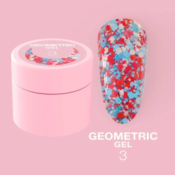 LUNA MOON - Блискітки для нігтів Geometric Gel №3 5ml