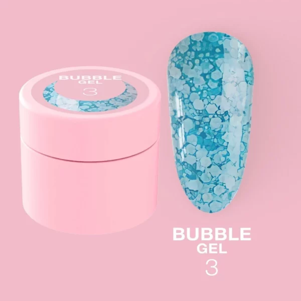 LUNA MOON - Блискітки для нігтів Bubble Gel №3 5ml