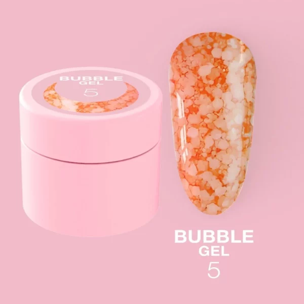 LUNA MOON - Блискітки для нігтів Bubble Gel №5 5ml